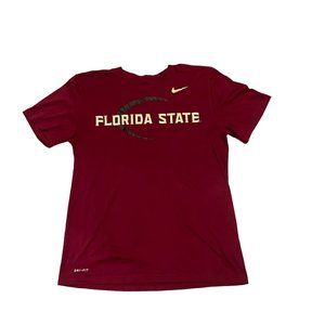 The Nike Tee Women's Dri Fit Athletic Cut FSU Football T-Shirt Size L